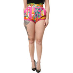 Dolce & Gabbana Pink Printed High Waist Hot Pants Shorts PAN76315-38