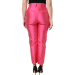 Dolce & Gabbana Pink Silk High Waist Tapered Pants PAN76316-36