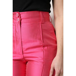 Dolce & Gabbana Pink Silk High Waist Tapered Pants PAN76316-36