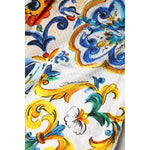 Dolce & Gabbana Multicolor Majolica Print High Waist Shorts SKI2138-42