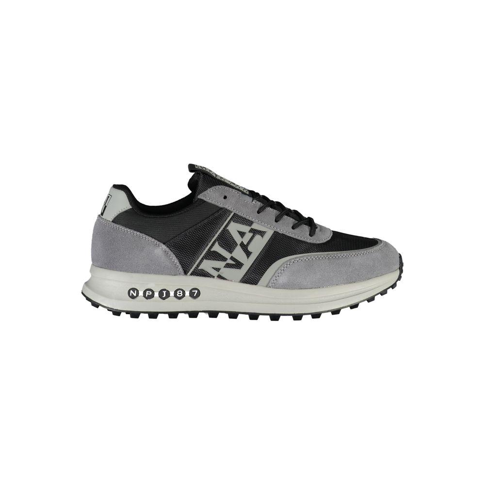 Napapijri Gray Leather Men Sneaker