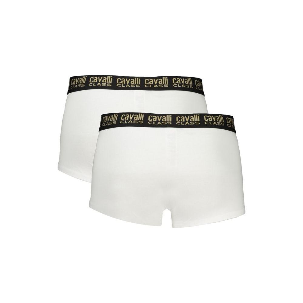 Cavalli Class White Cotton Men Boxer Pair