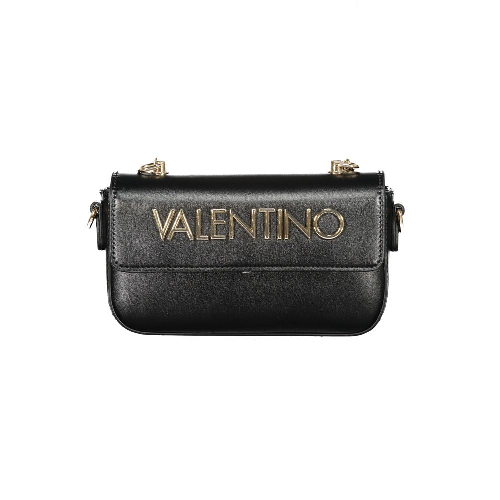 Valentino Bags Black Polyethylene Handbag with Chain Handle and Shoulder Strap