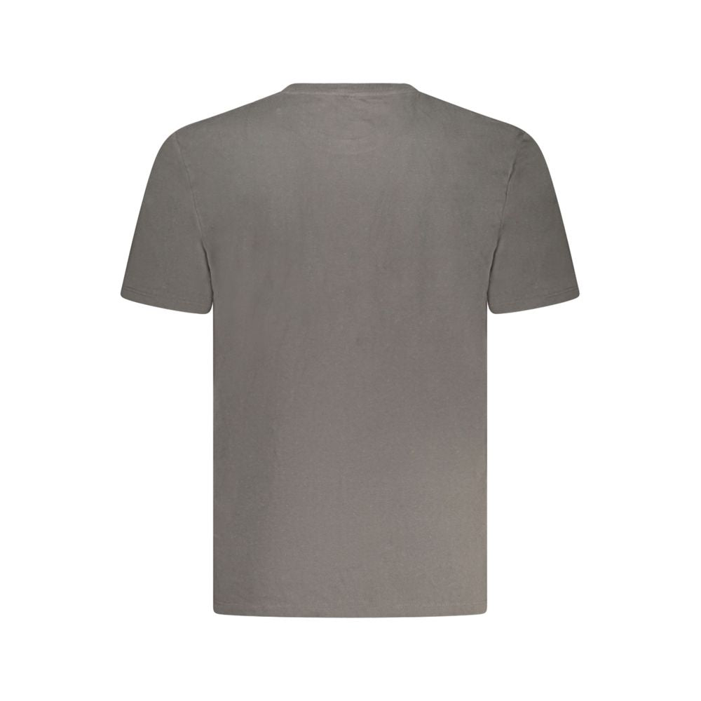 Wrangler black cotton T-shirt with crew neck and short sleeves, featuring a small printed logo on the back.