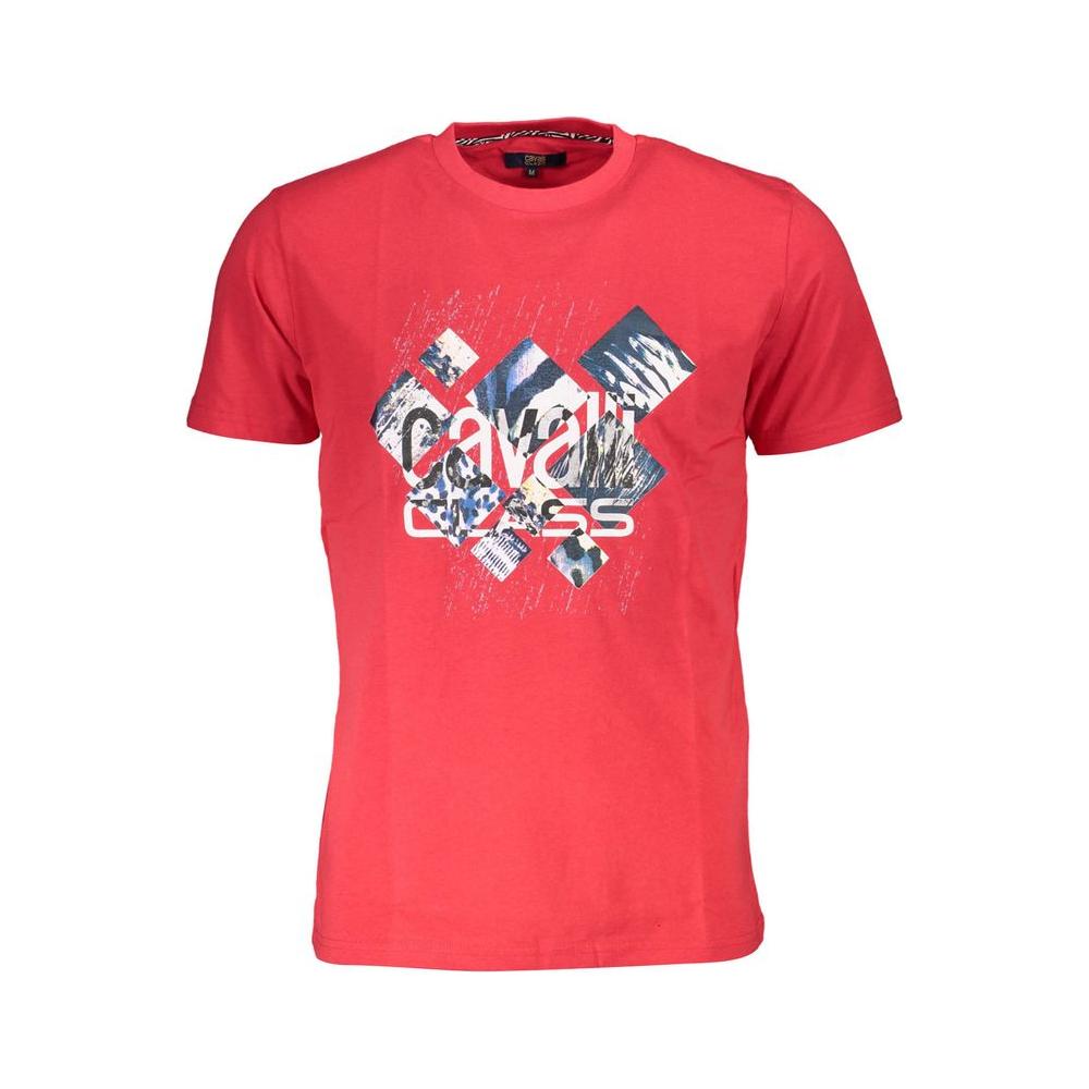 Cavalli Class Red Cotton T-Shirt