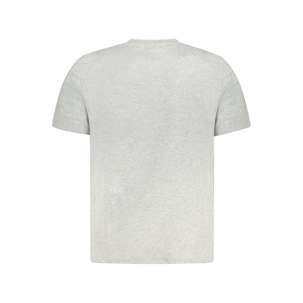 Back view of North Sails gray cotton men's T-shirt, featuring premium material for comfort and style.