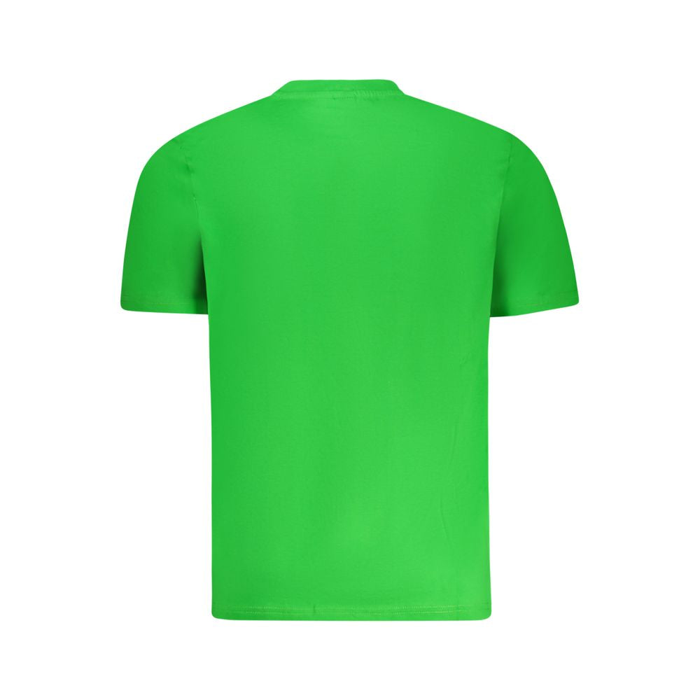 Back view of North Sails green cotton men's T-shirt featuring bold design and comfort.
