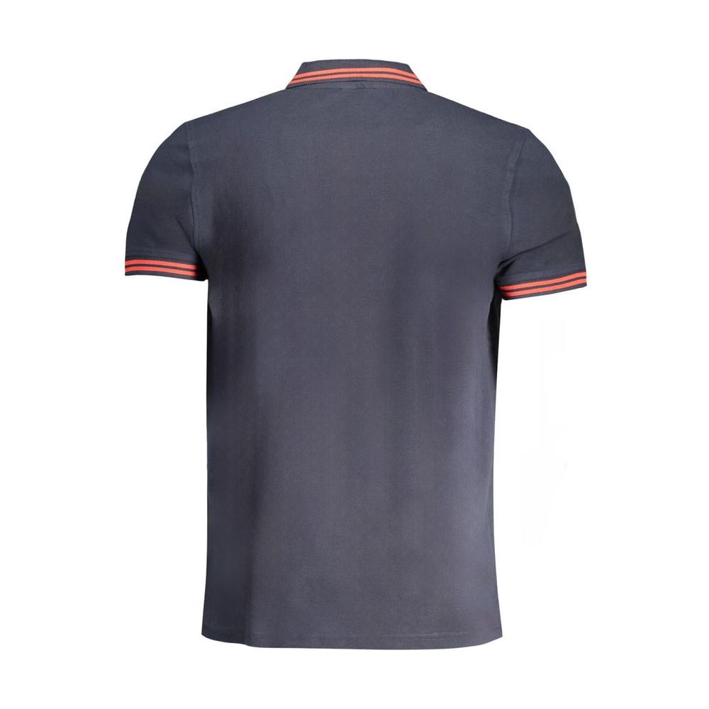 Cavalli Class Blue Cotton Polo Shirt