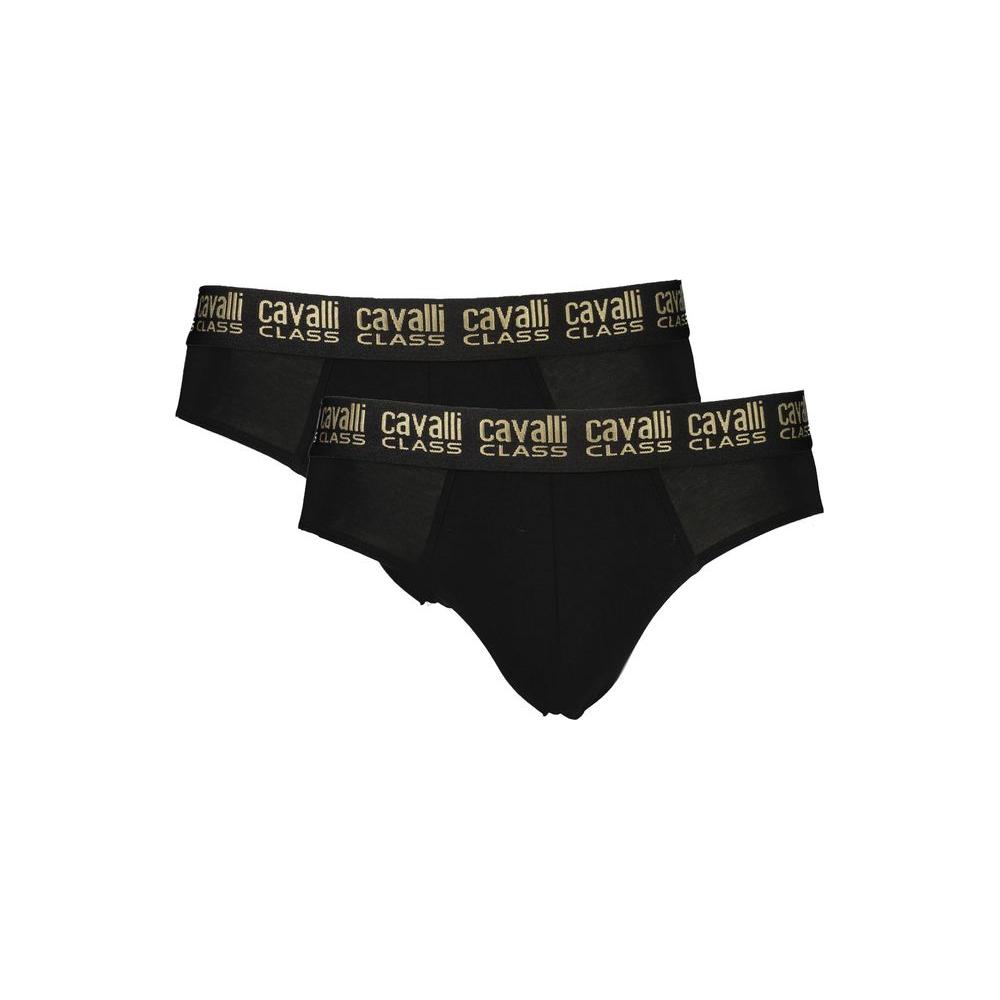 Cavalli Class Black Cotton Men Underwear
