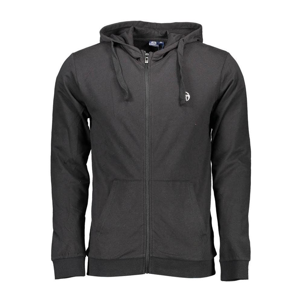 Sergio Tacchini Black Cotton Men Sweater