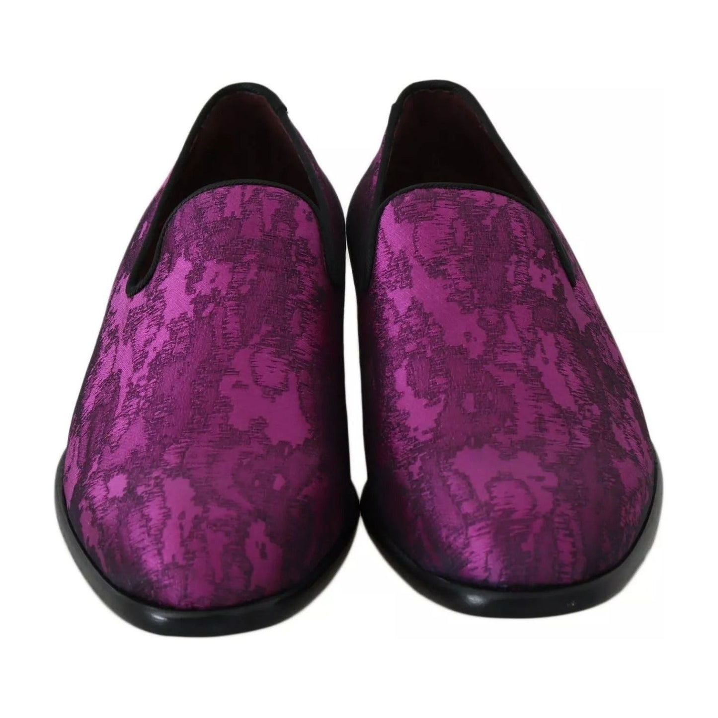 Dolce & Gabbana Purple Jacquard Loafers Dress Formal Shoes MV2186-39