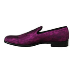 Dolce & Gabbana Purple Jacquard Loafers Dress Formal Shoes MV2186-39