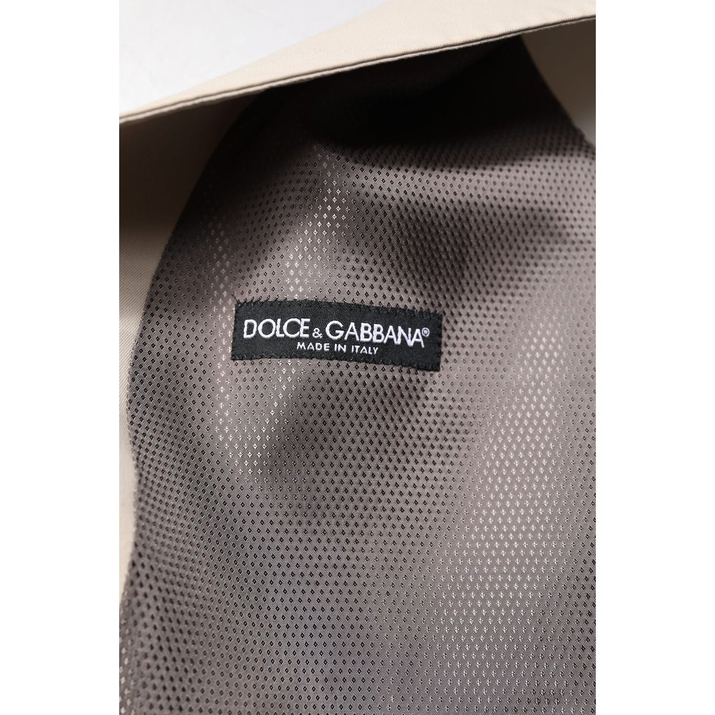 Dolce & Gabbana Beige Gray Dress Men Formal Waistcoat Vest TSH87207-48