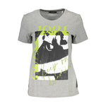 Guess Jeans Gray Cotton Unisex T-Shirt GU-949-XS