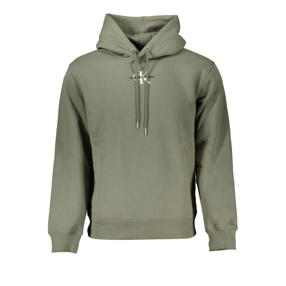 Calvin Klein Chic Green Fleece Hooded Sweatshirt CA-27212-XXL