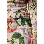 Dolce & Gabbana Pink Floral Silk Fit And Flared Midi Dress DR81612-46