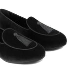 Charles Philip Black Velvet Loafer CH-15387-EU40/US7