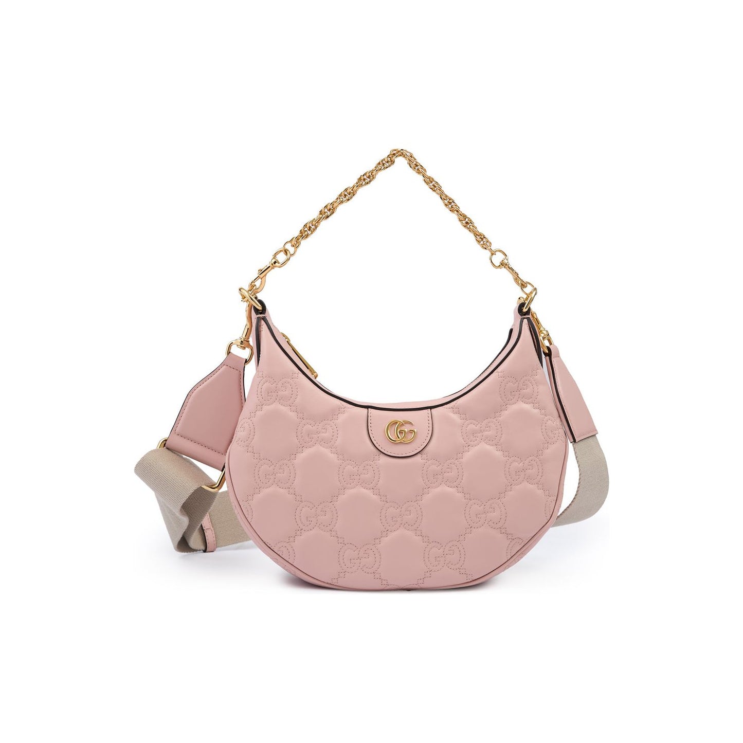 Gucci Light Pink Leather Shoulder Bag