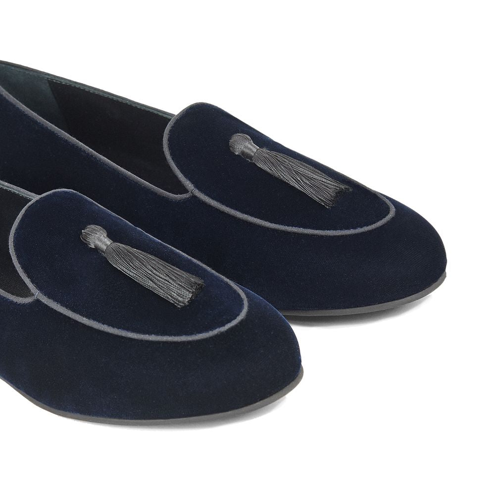 Charles Philip Blue Velvet Loafer CH-15393-EU39.5/US6.5