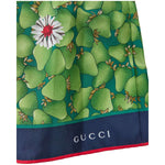 Gucci Green Flower Printed Silk Shorts 744904ZAODT3010_40