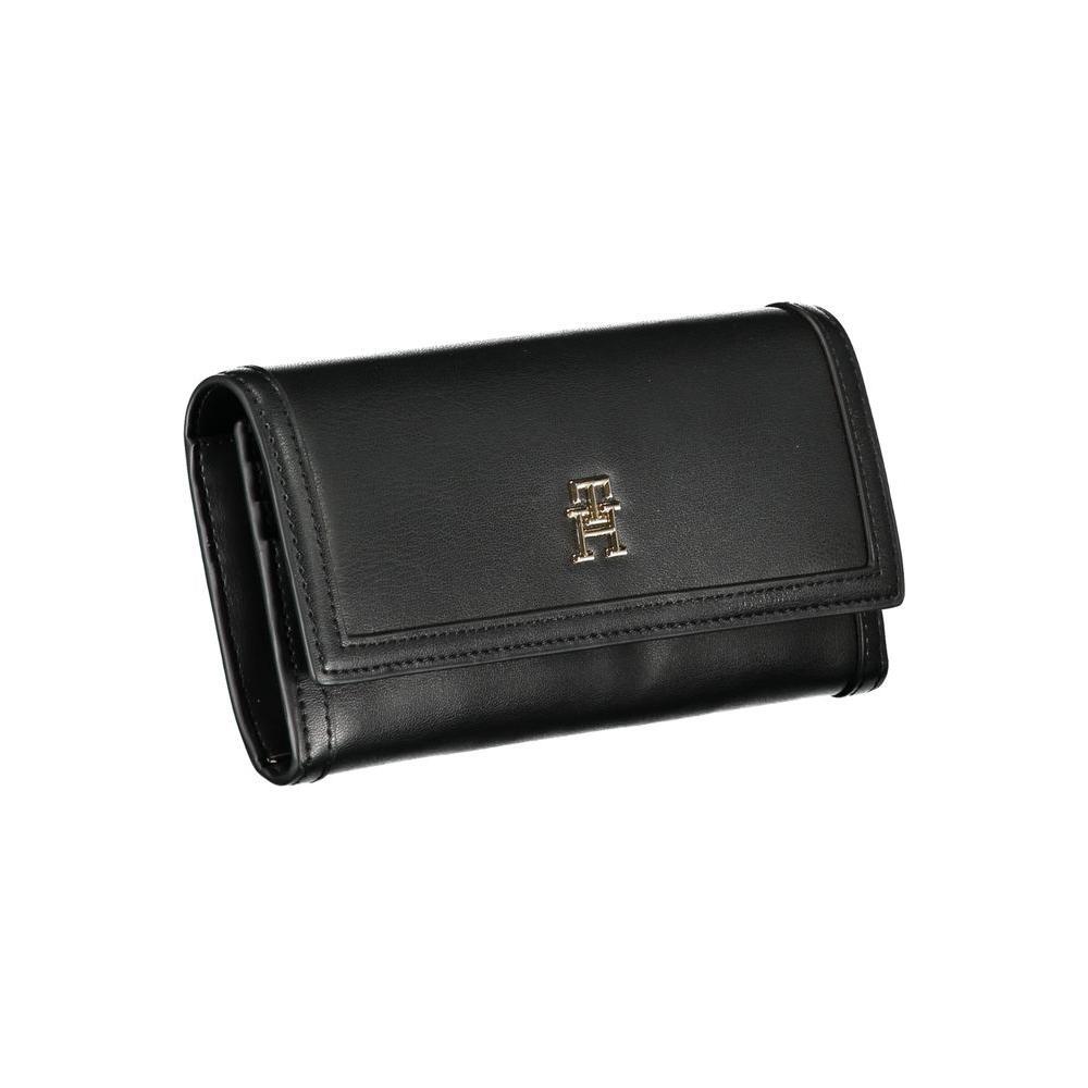 Tommy Hilfiger Elegant Black Dual-Compartment Wallet TO-27165