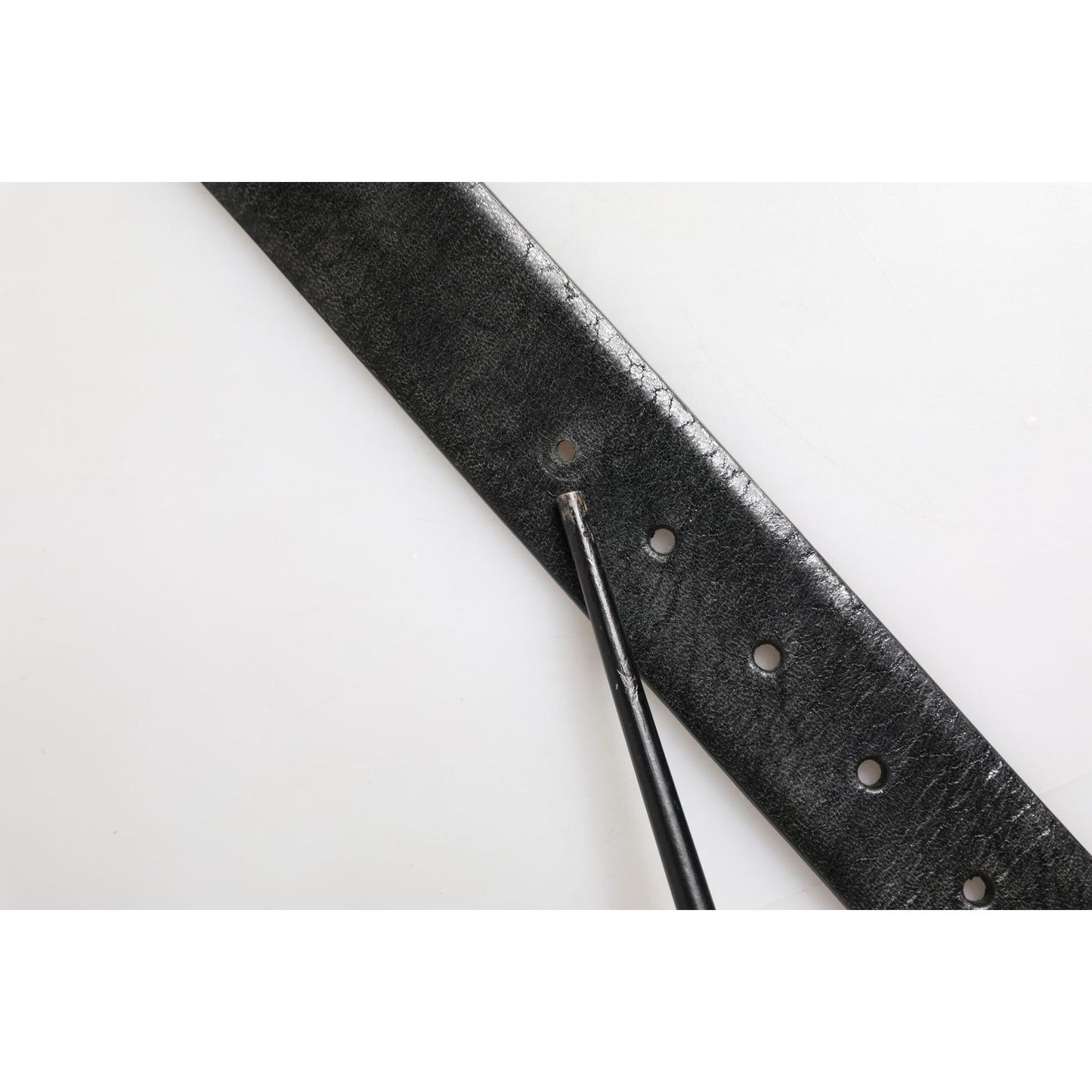 Dolce & Gabbana Black Classic Leather Metal Buckle Belt BEL9430-90