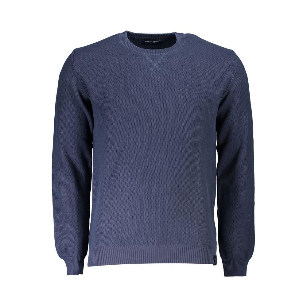North Sails Blue Cotton Men Sweater