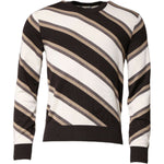 Dolce & Gabbana Multicolor Stripes Crew Neck Pullover Sweater TSH90522-48