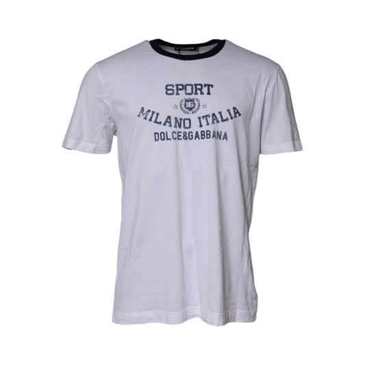 Dolce & Gabbana White DG Logo Print Short Sleeve T-shirt