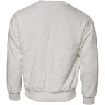 Dolce & Gabbana White Cotton Fleece Crew Neck Sweater