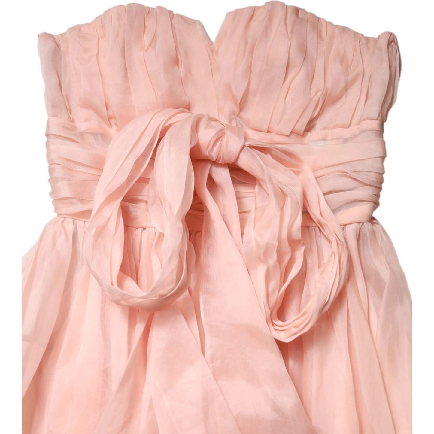 Dolce & Gabbana Pink Silk Chiffon A-line Pleated Midi Dress DR81480-42