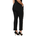 Dolce & Gabbana Black Wool High Waist Zipper Tapered Pants PAN76310-36