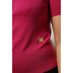 Dolce & Gabbana Pink Short Sleeves Buttoned Ascot Collar Top TSH87618-40