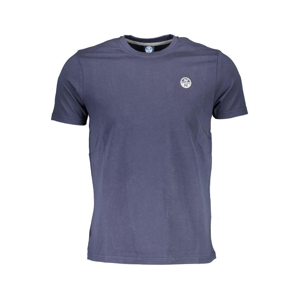 North Sails Blue Cotton Men T-Shirt