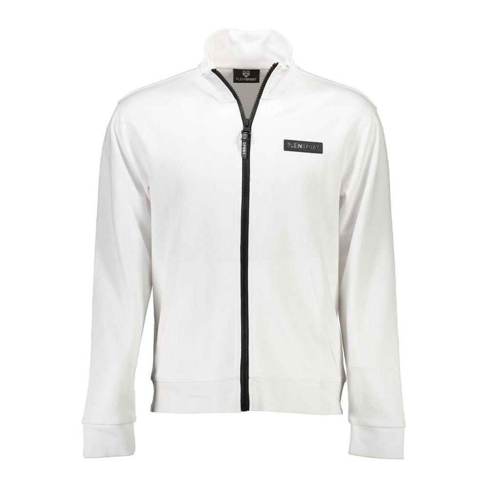 Plein Sport White Cotton Men Sweater
