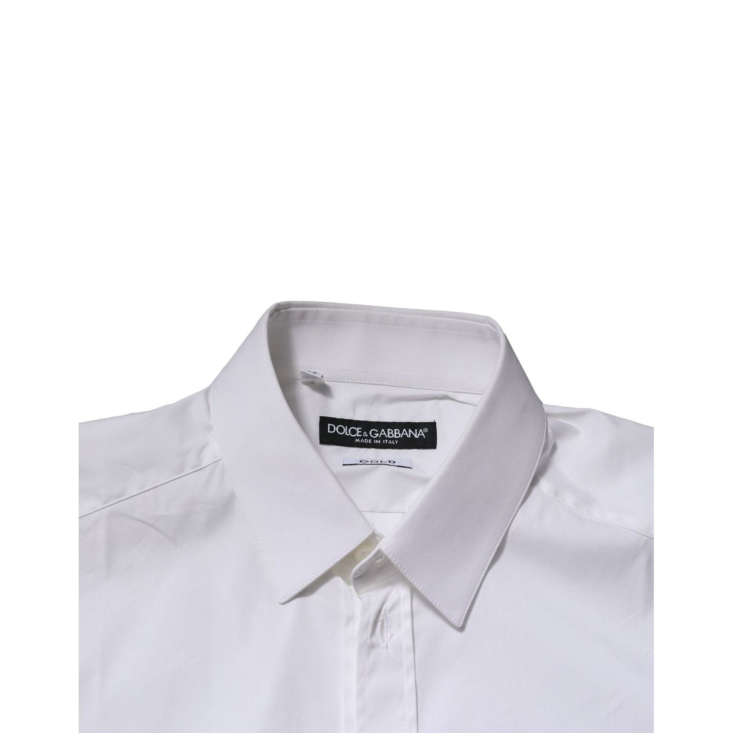 Dolce & Gabbana White GOLD Long Sleeves Dress Formal Shirt TSH906718-40