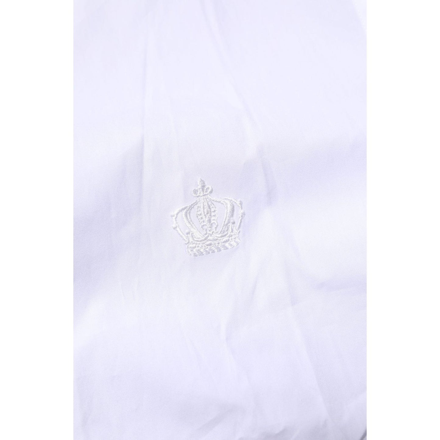 Dolce & Gabbana White Cotton GOLD Mens Dress Formal Shirt TSH906816-42
