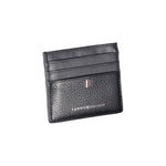 Tommy Hilfiger Sleek Blue Leather Card Holder with Contrast Details TO-27188