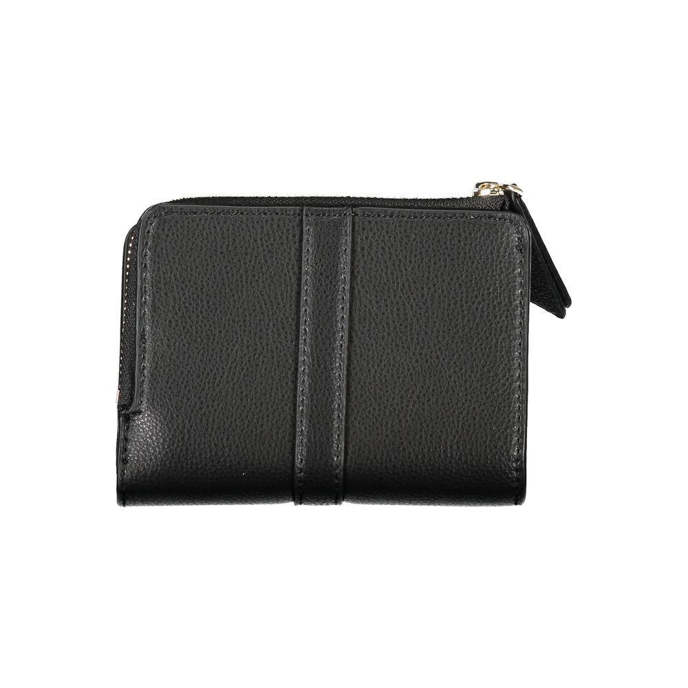 Tommy Hilfiger Sleek Black Zip Wallet with Coin Purse TO-27150