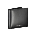 Tommy Hilfiger Sleek Black Leather Wallet for the Modern Man TO-27189