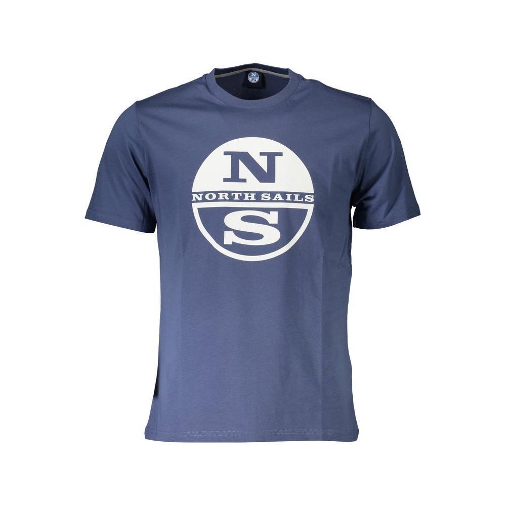 North Sails Blue Cotton Men T-Shirt