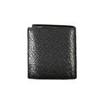Tommy Hilfiger Sleek Black Leather Dual-Compartment Wallet TO-27525