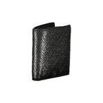 Tommy Hilfiger Sleek Black Leather Dual-Compartment Wallet TO-27525