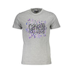 Cavalli Class Brown Cotton Men T-Shirt CA-36993-L