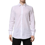 Dolce & Gabbana White Cotton Long Sleeves Collared Formal Shirt TSH906850-41