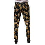 Dolce & Gabbana Black Gold Sacred Heart Print Pants PAN76444-48