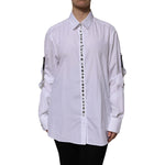 Dolce & Gabbana White Rhinestone Embellish Long Sleeves Top TSH906739-46