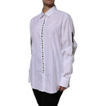 Dolce & Gabbana White Rhinestone Embellish Long Sleeves Top TSH906739-46