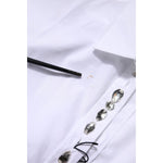 Dolce & Gabbana White Rhinestone Embellish Long Sleeves Top TSH906739-46