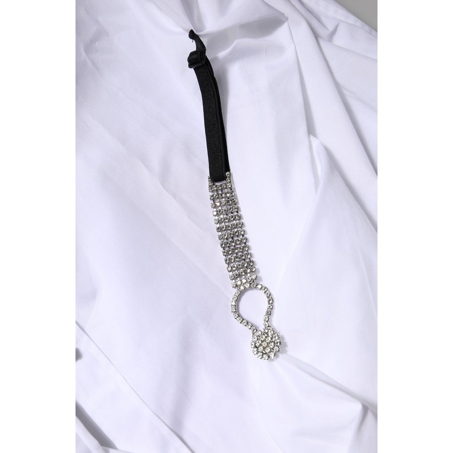 Dolce & Gabbana White Rhinestone Embellish Long Sleeves Top TSH906739-46